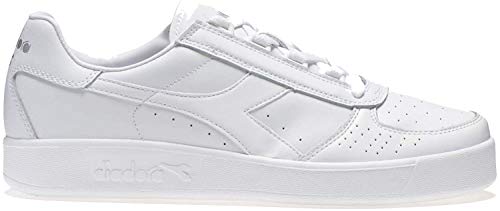 Diadora Mens B. Elite Perforated Lace Up Sneakers Shoes Casual - White