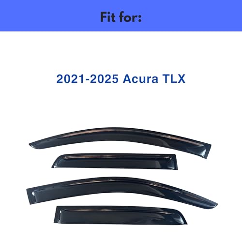 Image of IG Window Visors Fit for 2021-2025 Acura TLX, Out-Channel Rain Guards Vent Wind Deflectors 4PC, Car Accessories for 21-25 Acura TLX