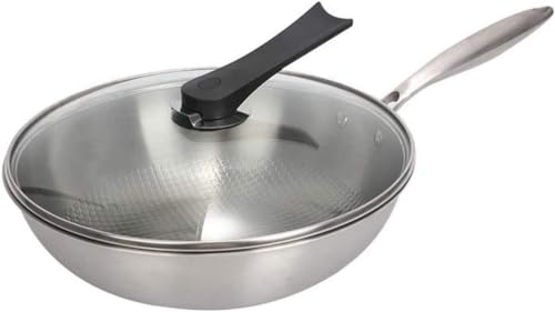 Wok antiadherente de acero inoxidable 32 cm con tapa miniatura 1