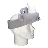 FOAM PARTY HATS: Rhino Headband - Safari Animal Headband - Animal Costume Headband - Handmade Rhino Hat - Rhino Party Hat - Rhino Hat Kids