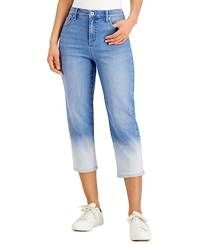 Style & Co. Petite High Rise Straight Crop Jeans