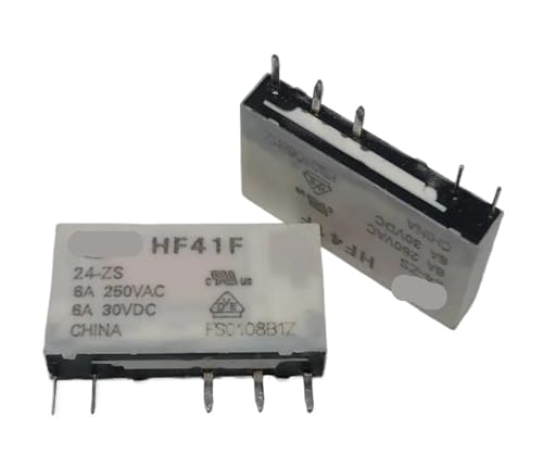 Relais HF41F 24-ZS 1C 24V 6A haute fiabilité à broche dorée