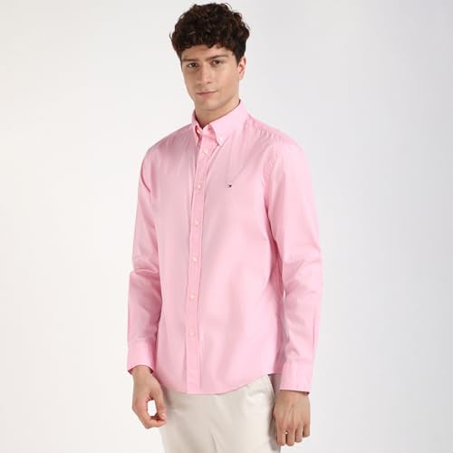 Image of Solid Regular-Fit Cotton Shirt