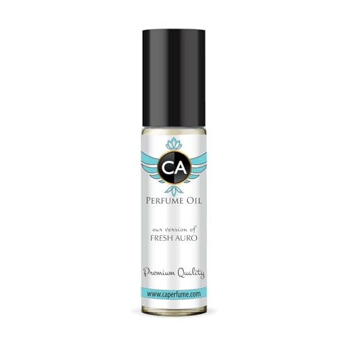 CA Perfume Originals Fresh Aura Unisex Fragrance Oil Aromatic Aquatic Scent Long Lasting Perfumes for Women &amp; Men Travel Size TSA Ready Mini Parfum Body Oil Roll-on 0.33 Fl Oz 10ml