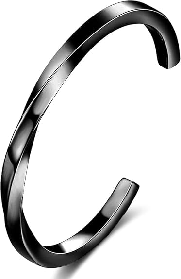 Men girls women Boys brother boyfriend gents Fashion Black Bracelet for Boys Stainless Steel stylish hand cuff Kada for men Cuff accessories mens Bracelets adjustable (B0D8YLSTCQ) Amazon Price History, Amazon Price Tracker