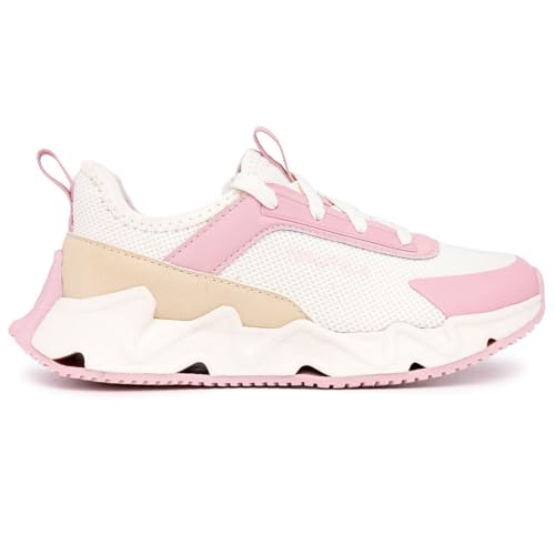 Nautica Kids Girls' Runners Sneakers - Breathable Casual Tennis Shoes with Cushioned Wavy Sole for Big Kids and Little Kids-Maybella S-Bone Tan Pink-4 - image 3