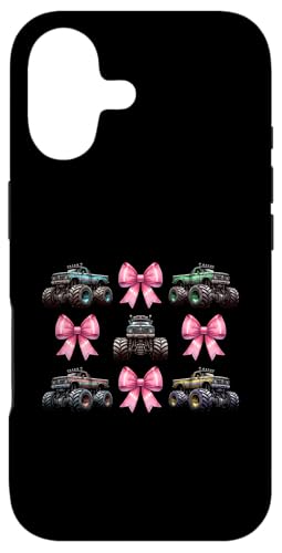 Custodia per iPhone 17 Coquette Bow Monster Truck Festa della mamma nastro rosa mamma ragazza