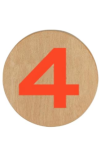 Image of Little Partners Step 'N Learn Wood Stepping Stones for Kids Indoor Play Learn 'N Balance Set (Numbers)