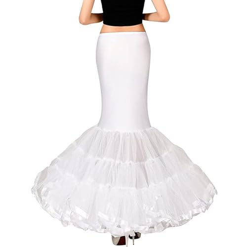 Image of Ieuan Upgraded Enlarged Full White Ball Gown 7 Hoops Wedding Accessories Petticoat Underskirt Slips