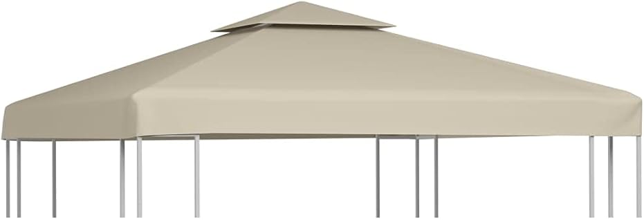 Vidaxl Telo Di Ricambio Per Gazebo 310g/m Beige 3x3m