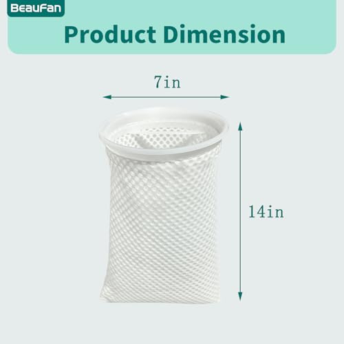 Image of 7 Inch 20 Pack 150 Micron Honeycomb Filter Socks for Fish Tank, Aquarium Filter Sock 3D Honeycomb Design Filter Sock, Aquarium Filter Bags for Saltwater