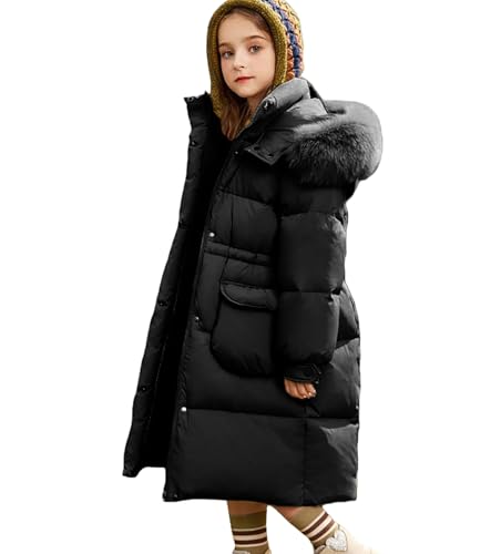 Nemopter Hiver Doudoune Fille Princesse Manteau d'hiver Automne mi long Epaisse Parka à Capuche...