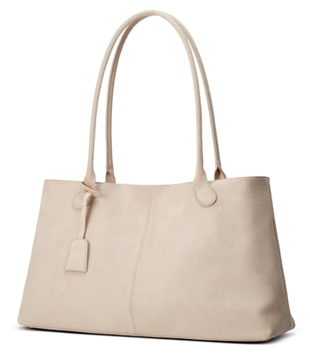 Bolso Mujer Hobo Tote Grande Capacidad Retro Beige miniatura 1