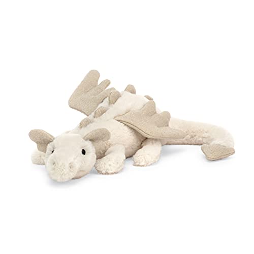 Image of Jellycat Snow Dragon Stuffed Animal, Little 12 inches - Mythical Plush Toy - Classic Children's Gift