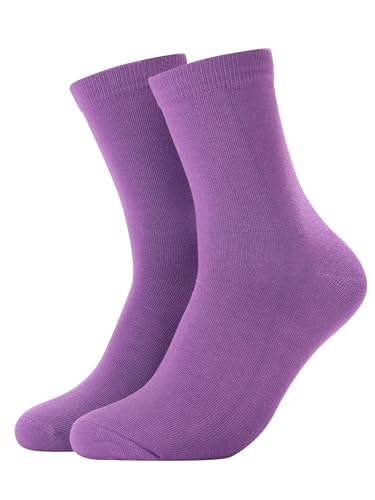 Forony Mens Dress Socks Size 8-13 Anti Odor Combed Cotton Purple