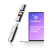 viaim NoteKit 先端AI搭載 ボイスレコーダー 同時多言語文字起こし・リアルタイム翻訳＆要約・ToDo自動生成 78言語対応 Type-C/USB-A両対応 PC/Mac対応 会議・授業・取材・インタビュー録音に最適 軽量デザイン