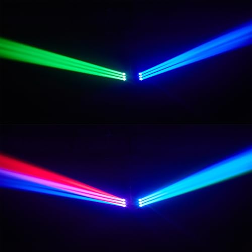 Image of JUNMAN Two Arm Six Head Led Beam Moving Head Light DJ Disco Stage Lights | DMX512 9 /15 Channels for Event Wedding Party Lighting Show