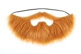 Honcloud Easy to Wear Fake Beard Novel Styles Suitable for Costume Matching Halloween Party (Ginger)