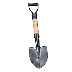 Kids Snow Shovel, Beach Shovel Portable Multifunctional, Wooden Handle Kids Garden Tools For Outdool Playing Gardening Beach Car Snow Digging Adawd