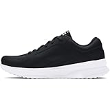 Under Armour Men's UA Edge LTHR Men's Trainers, Leather Running Shoes for the Gym and Outdoors, Lightweight Sportswear Black Black White