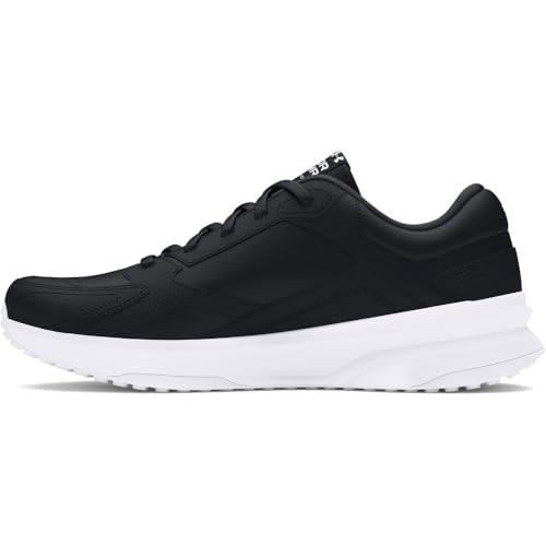 Under Armour UA Edge LTHR Zapatillas para correr de hombre, deportivas de hombre para el gimnasio y actividades al aire libre, color negro/negro/blanco