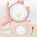 ProCase Ceramic Jewelry Tray, Initial Ring Dish Trinket Plate Engagement Gift, Small Personalized Monogram Ring Bowl for Wedding, White Decorative Jewelry Holder for Women Vanity -Letter M