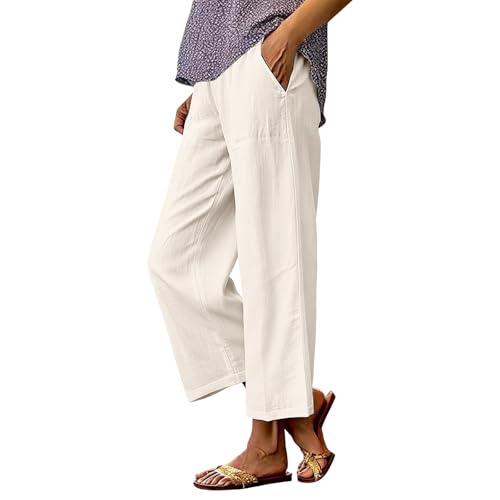 Pantalon lin large pour vos journées décontractées et moments de détente estivaux