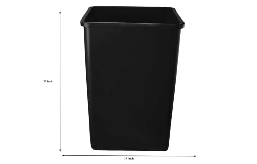 Caneca cuadrada negra de 35 galones para cocina miniatura 2