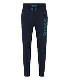 hugo boss anzug grau slim fit großer, vertikaler Markenschriftzug
