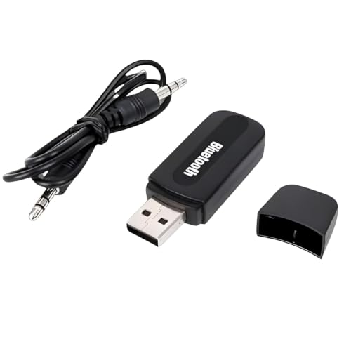 NECTAK Bluetooth Dongle Car Bluetooth | 4.0 USB Music Audio Receiver Wireless | 3.5MM Jack Transmitter Bluetooth | Audio Music Adapter | Car Aux Wireless Handsfree Deal
