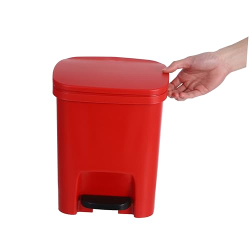 Caneca de basura rectangular con pedal y tapa 10 L miniatura 4