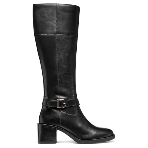 Geox Botas altas para mujer D SERILDA 60, negro, talla 38,5 EU, Negro, 38.5 EU