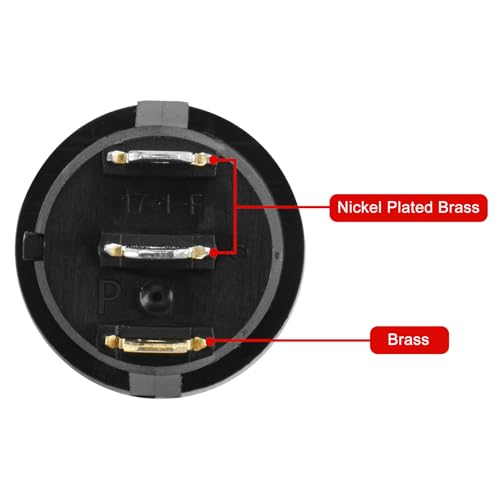 Image of Heschen -Round Rocker Switches, 3 Terminals, Red Light 10A, 250VAC, Pack of 5