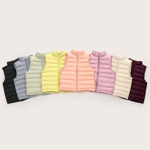 Boys Girls Lightweight Down Vest Winter Warm Zip Up Vest Puffer Sleeveless Outfit Coat2