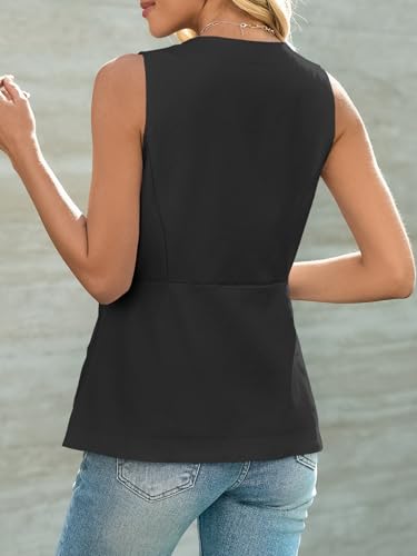 Cicy Bell Womens Button Down Vest Tops Summer Fitted Sleeveless Tank Tops Dressy Casual Business Waistcoat4