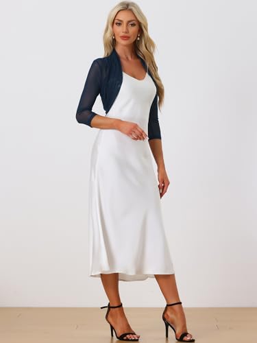 Cárdigan de malla semitransparente mujer mangas 3/4 M 3