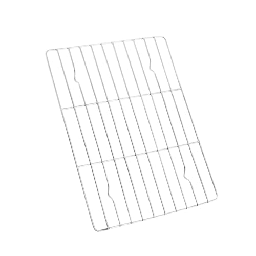 Toyvian Rejilla Para Barbacoa y Repostería 26x16 Cm Acero Inoxidable Soporte De Enfriamiento Multifuncional Para Horno y Aire Libre
