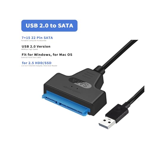 Cable SATA a USB 3.0/2.0 compatible con HDD SSD 2.5" miniatura 2