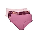  Under Armour Pure Stretch Hipster 3-Pack Print Pace Pink/Dark Cherry/Afterglow XS (US 0-2)