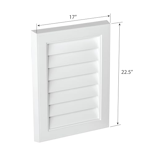 Ventilación funcional a dos aguas de 17 x 23 pulgadas con acabado arquitectónico 5