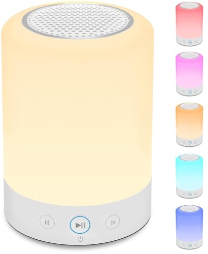 Night Lights, White Noise Machine – 20 Non-Looping Sleep Sounds, Rechargeable Battery, Touch Control, 6 Timers & Memory Function | Portable Sound Machine for Baby, Adults, Nursery, Travel