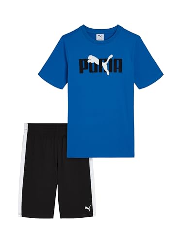 Image of PUMA Kids Graphic T-Shirt & Fleece Short Set (Toddler)