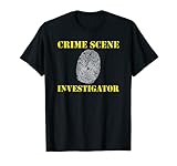 Crime Scene Investigator Fingerprint Detective Police T-Shirt