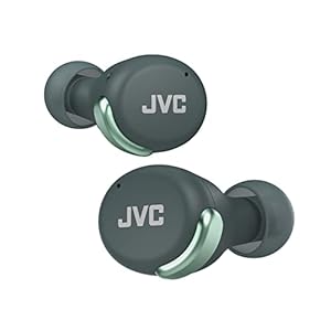 JVC HA-Z330T-G – Compacte True Wireless oordopjes, actieve ruisonderdrukking, gering gewicht, stijlvol design, BT 5.2, waterdicht (IPX4), 21 uur speeltijd, low-latency modus voor games, (groen)