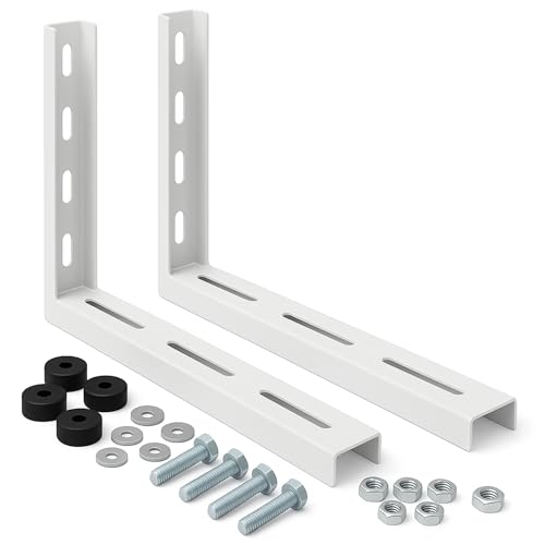 Suporte para Condensadora Ar Condicionado Split Inverter 7.000 a 18.000 BTU, 400mm, Reforçado, Aço Galvanizado, Branco