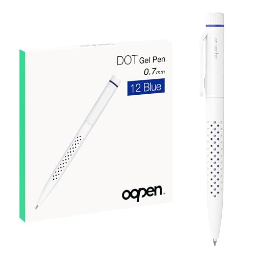 Bolígrafos de gel Dot 0.7 mm punta media tinta azul 12 unid miniatura 1