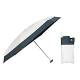 Wpc. 最強の日傘 UVO(ウーボ)折りたたみ傘／5段 切り継ぎ オフ×ブルーグレー《遮光率＆UVカット率100%/UPF50＋/遮熱/晴雨兼用》コンパクト 53cm レディース おしゃれ 可愛い カジュアル 女性 UVO5F-025