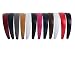 Faux Leather Headbands - Hard Headbands - Wide Hairbands - Hair Accessories - 12 Pack - By CoverYourHair