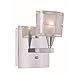 Lite Source LS-16981C/CLR Iskyla Wall Lamp, Chrome with Sand Blasted Glass Shade