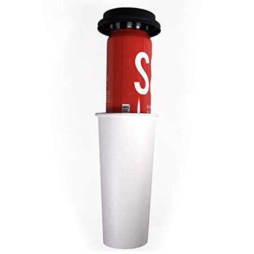 Trinken Lid - The Ultimate Stealth Cooler Snaps On Top Of Cans, Suspends in Cup, Insulates and Hides Keeping Drinks Cold and Discrete (Black)